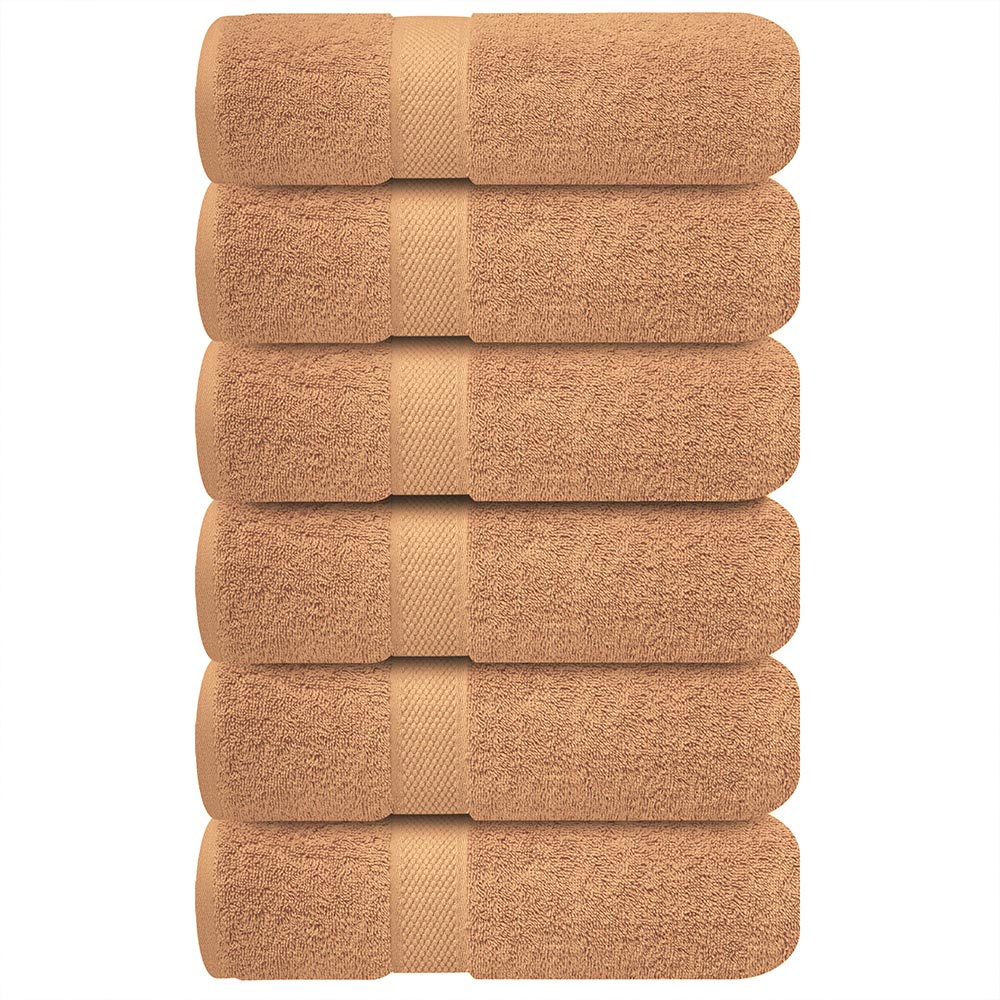Premium Hand Towels | 6-Pack | 100% Cotton | 40 x 72 cm | Ultra-Soft & Highly Absorbent | Ideal for Gym, Spa, Hotel & Household Use - Cosmic Sand