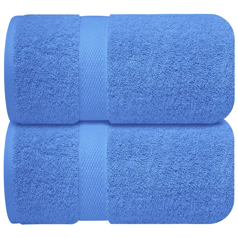 Premium Bath Sheets Towels for Adults – 2 Pack Extra Large Bath Towels 90x180cm-100% Soft Cotton, Absorbent Oversized Bathroom Towels, Hotel & Spa Quality Towel - Eloquent Blue