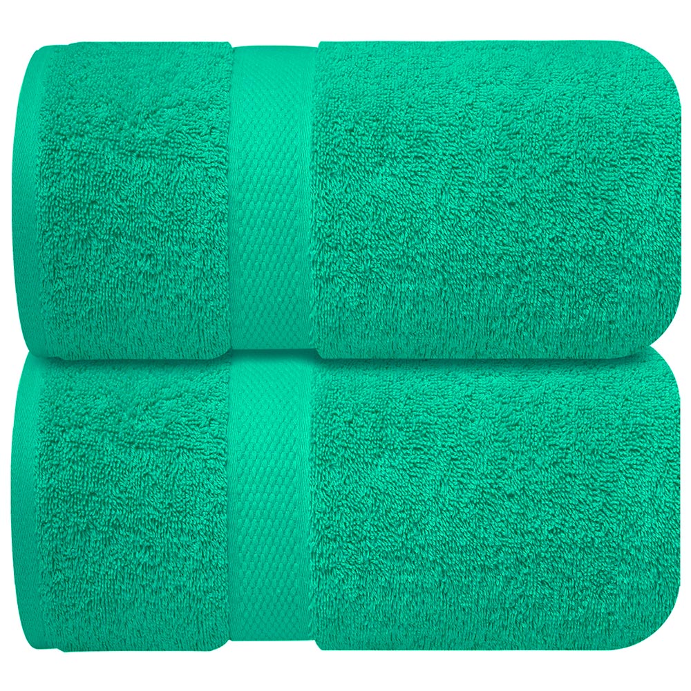 Premium Bath Sheets Towels for Adults – 2 Pack Extra Large Bath Towels 90x180cm-100% Soft Cotton, Absorbent Oversized Bathroom Towels, Hotel & Spa Quality Towel - Vivid Green