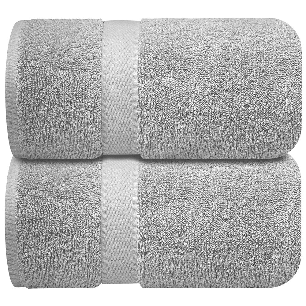 Premium Bath Sheets Towels for Adults – 2 Pack Extra Large Bath Towels 90x180cm-100% Soft Cotton, Absorbent Oversized Bathroom Towels, Hotel & Spa Quality Towel - Charming Grey