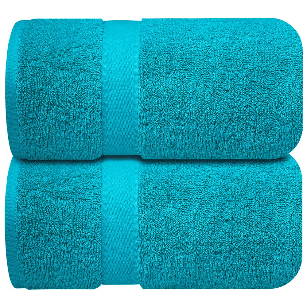 Premium Bath Sheets Towels for Adults – 2 Pack Extra Large Bath Towels 90x180cm-100% Soft Cotton, Absorbent Oversized Bathroom Towels, Hotel & Spa Quality Towel - Serene Teal