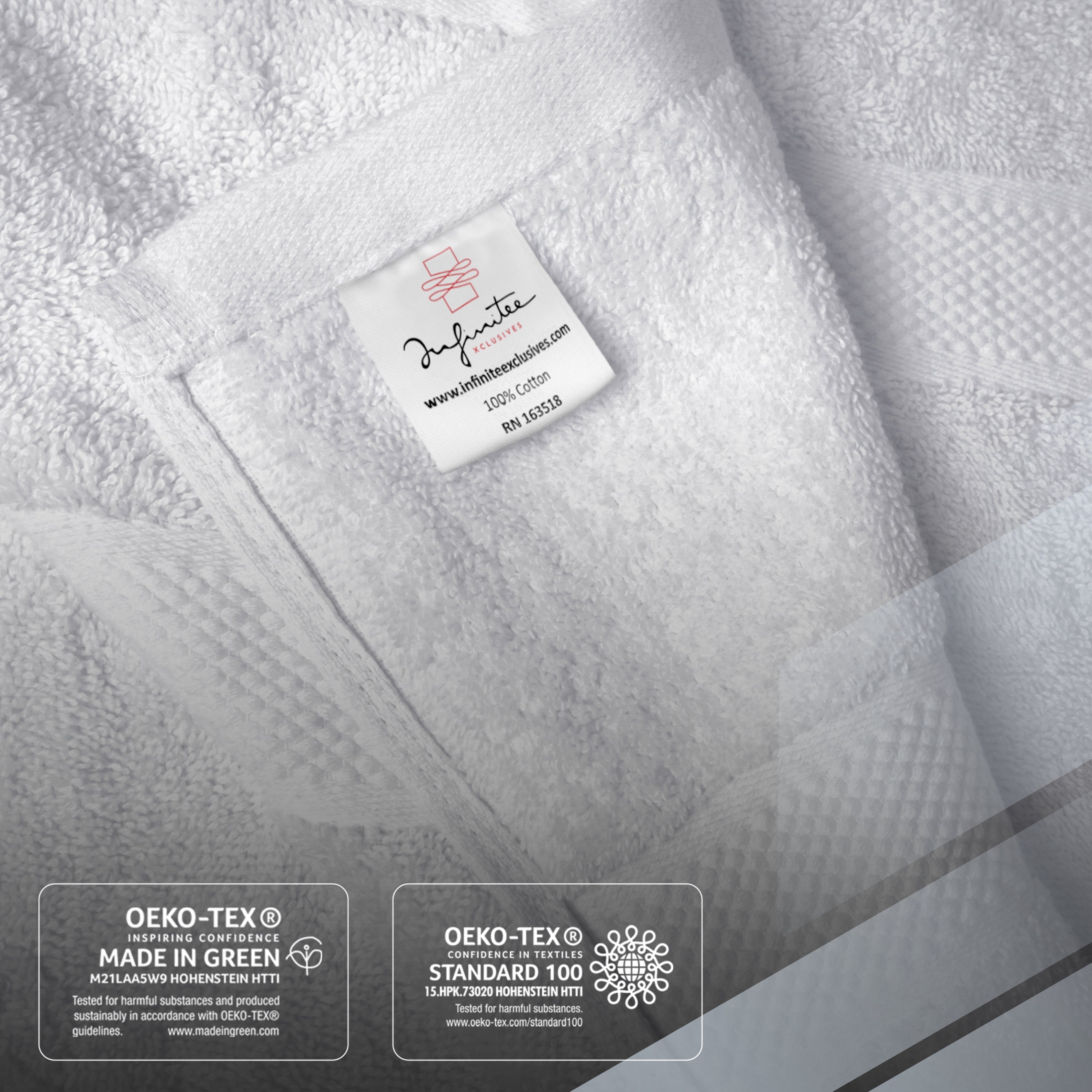 Premium Bath Towels for Bathroom Set of 4 (70x140 cm), 100% Soft Ring-Spun Cotton Bathroom Towels, Quick Dry, Durable, Ideal for Daily Use - Charming Grey