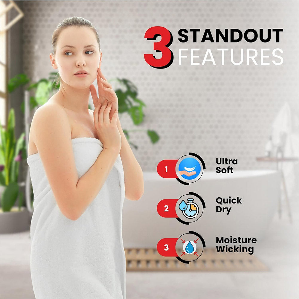 Premium Bath Sheets Towels for Adults – 2 Pack Extra Large Bath Towels 90x180cm-100% Soft Cotton, Absorbent Oversized Bathroom Towels, Hotel & Spa Quality Towel - Charming Grey