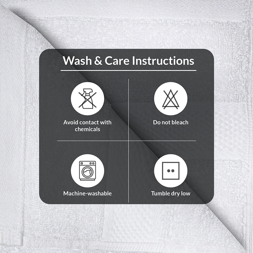 Premium Hand Towels | 6-Pack | 100% Cotton | 40 x 72 cm | Ultra-Soft & Highly Absorbent | Ideal for Gym, Spa, Hotel & Household Use - Brilliant White